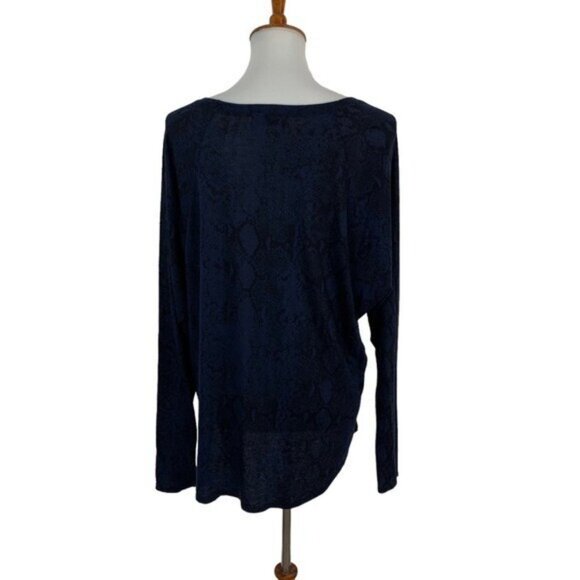 Michael Stars Top Medium Black Long Sleeve Tee Minimalist Everyday Basic - Picture 3 of 5